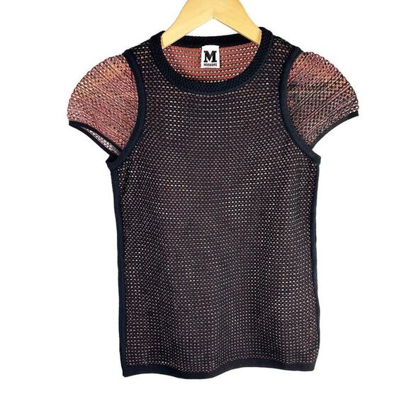 M Missoni Soft Knit Cap Sleeve Viscose Cotton Blend Top Size US 4  Stretch - Picture 1 of 9